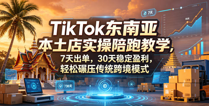【精】TikTok东南亚本土店实操陪跑教学，7天出单，30天稳定盈利，轻松碾压传统跨境模式（更新0824）-程拾网络