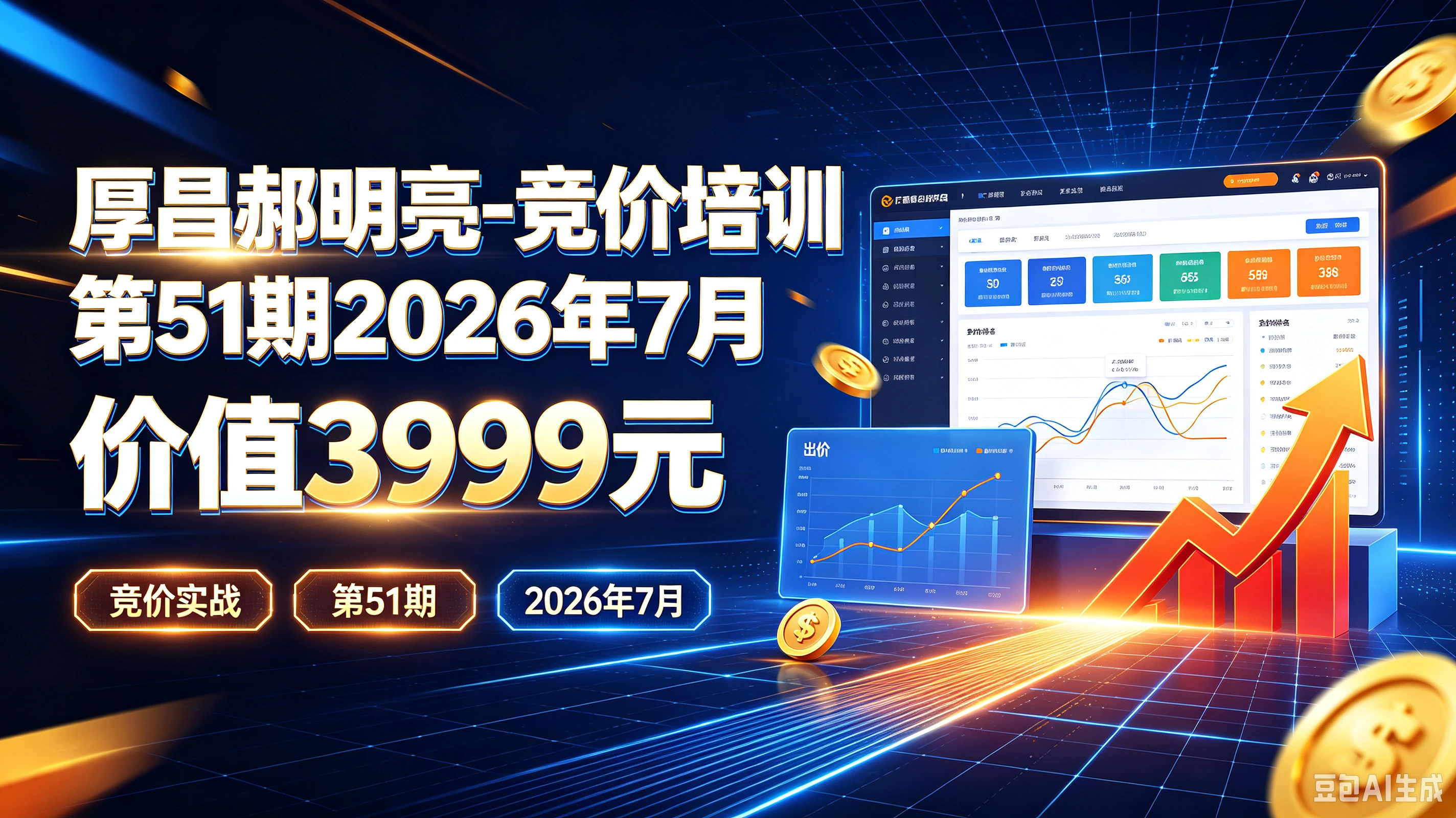 【精】厚昌郝明亮-竞价培训第51期2026年7月价值3999元，竞价实战、第51期、2026年7月-程拾网络