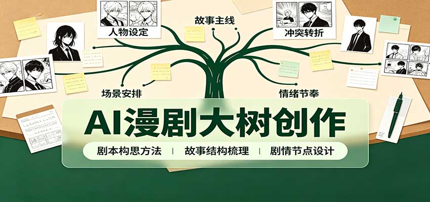 AI漫剧大树创作：剧本构思课程讲解，软件插件配置，配套工具资料完整梳理-程拾网络