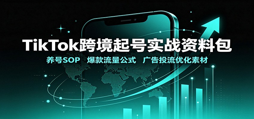 TikTok跨境起号实战资料包：养号SOP，爆款流量公式，广告投流优化素材-程拾网络