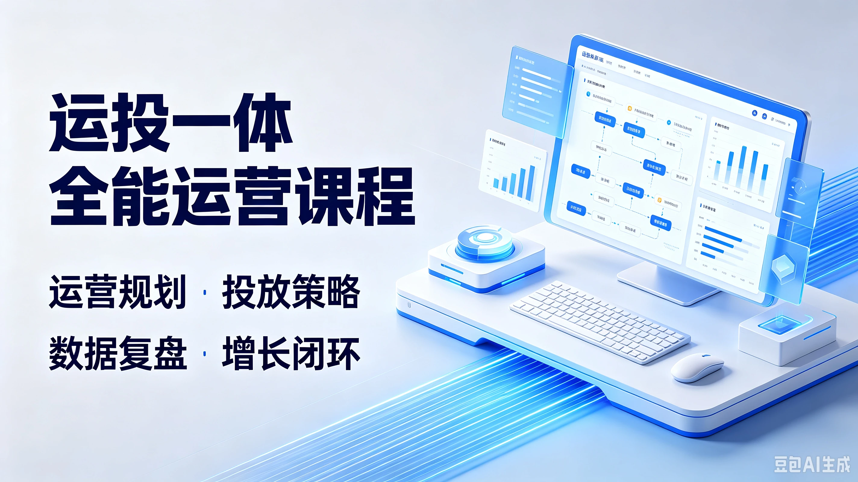 【精】运投一体全能运营课程，运营规划·投放策略、数据复盘·增长闭环-程拾网络