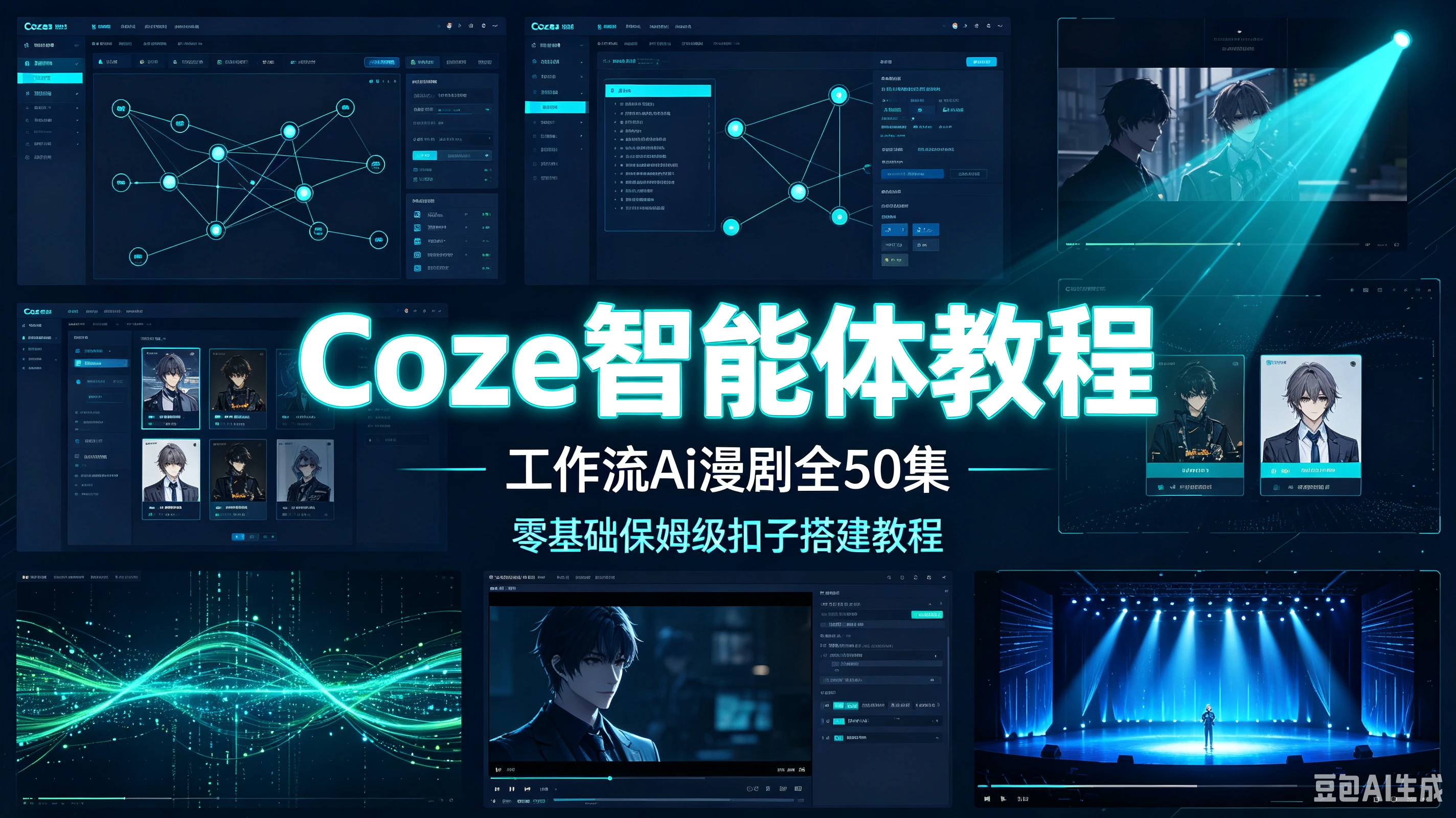 【精】Coze智能体教程(工作流Ai漫剧全50集)零基础保姆级扣子搭建教程Seedane 2.0Chatgpt image2-程拾网络