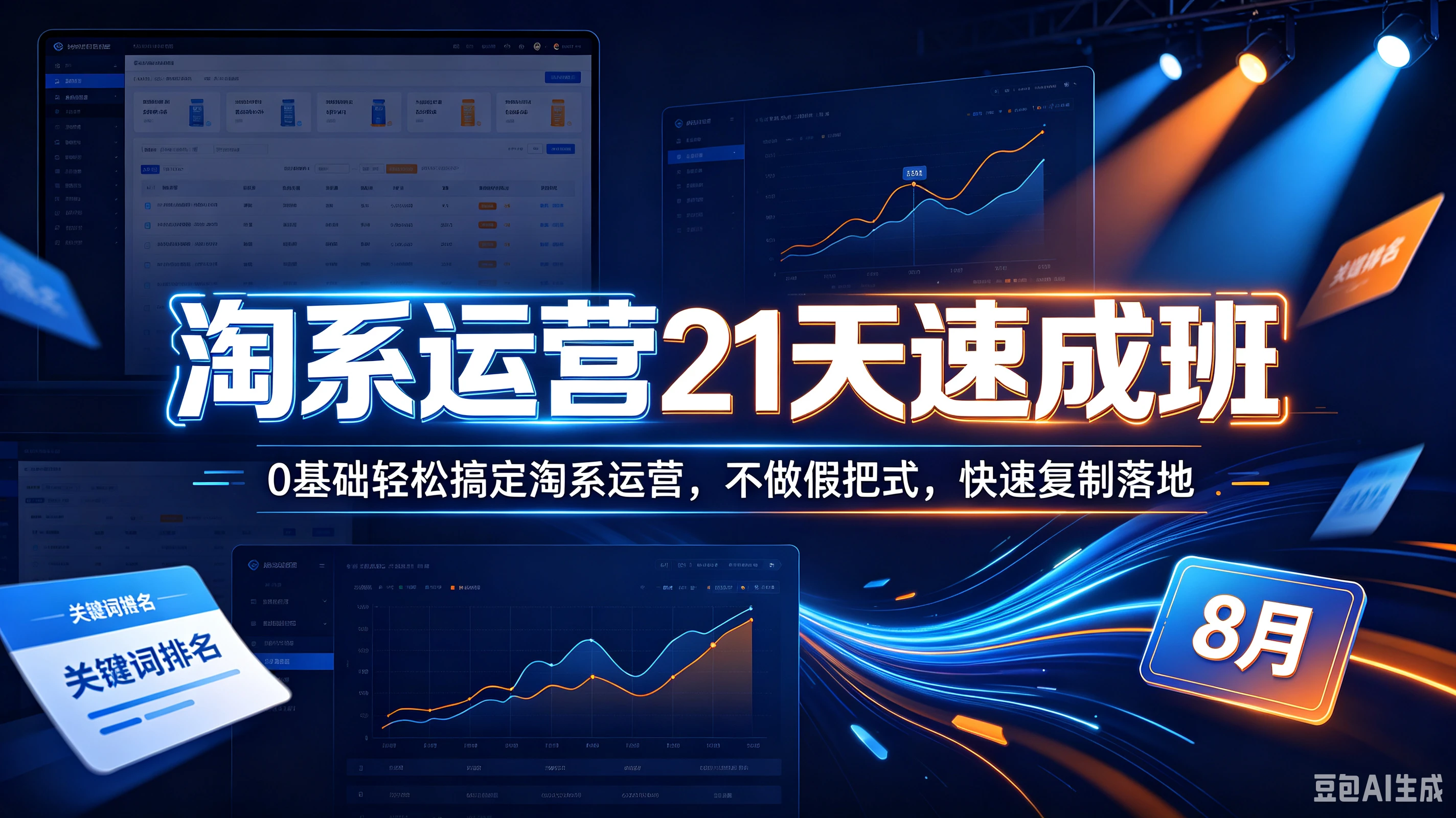 淘系运营21天速成班,0基础轻松搞定淘系运营,不做假把式,快速复制落地 (8月)-程拾网络