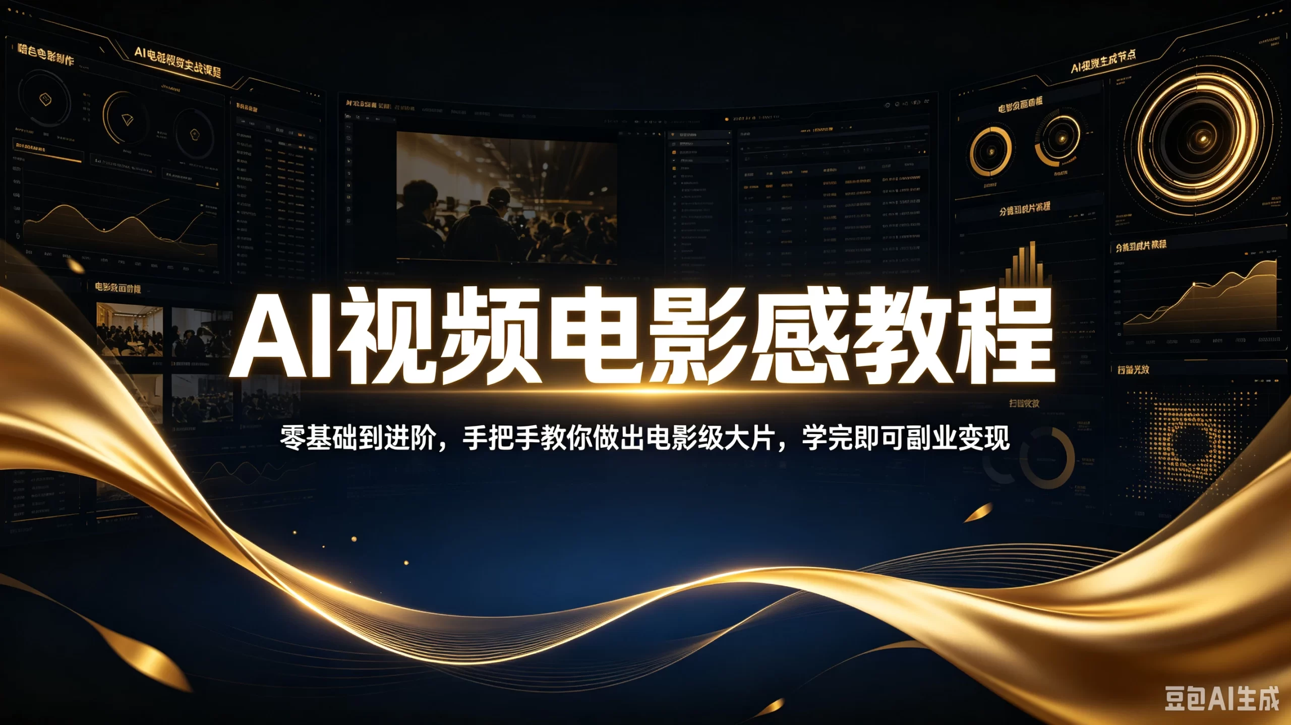 【精】AI视频电影感教程！零基础到进阶，手把手教你做出电影级大片，学完即可副业变现！-程拾网络
