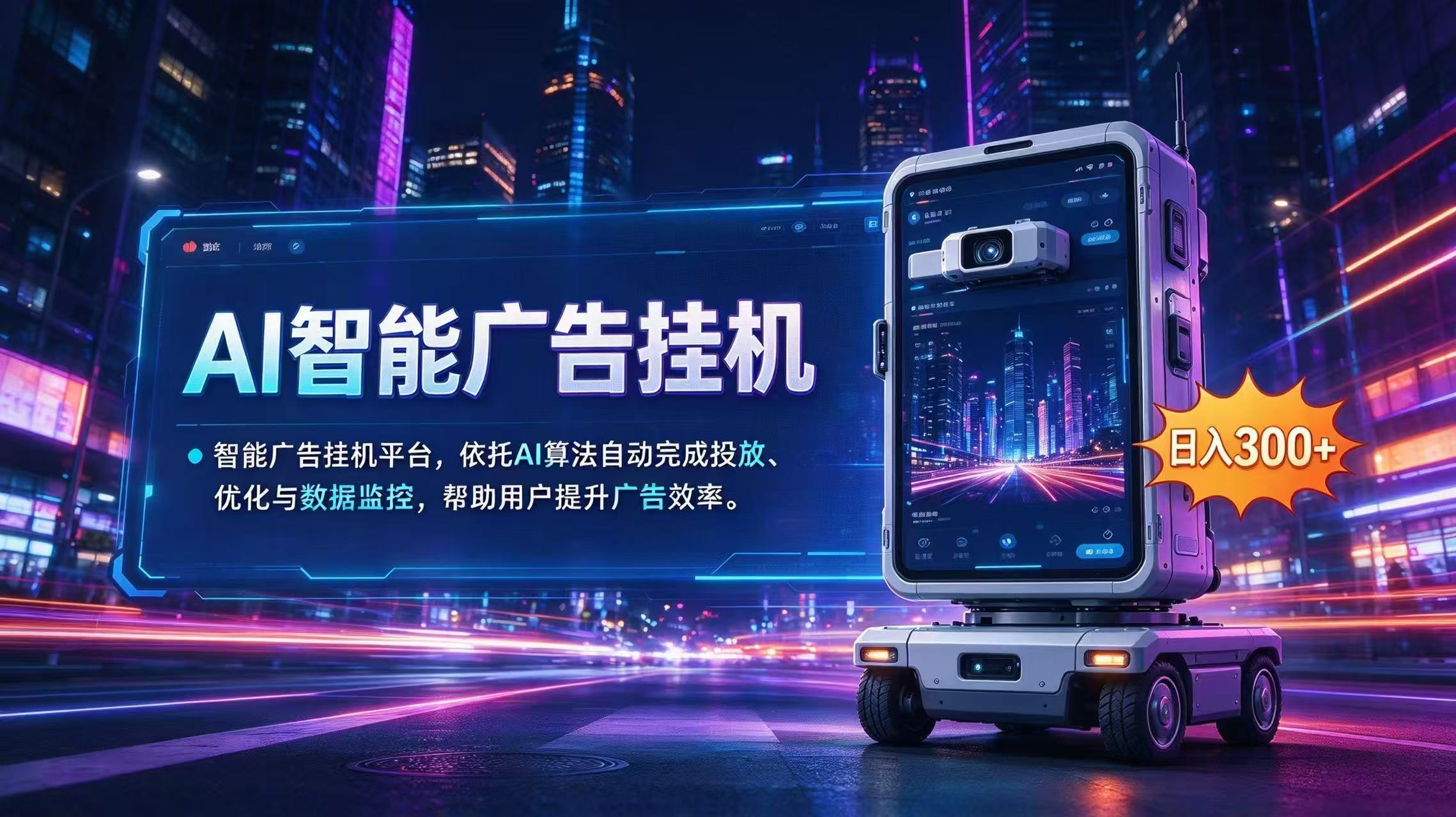 AI 智能广告挂机｜AI 自动运行，轻松托管广告任务-程拾网络