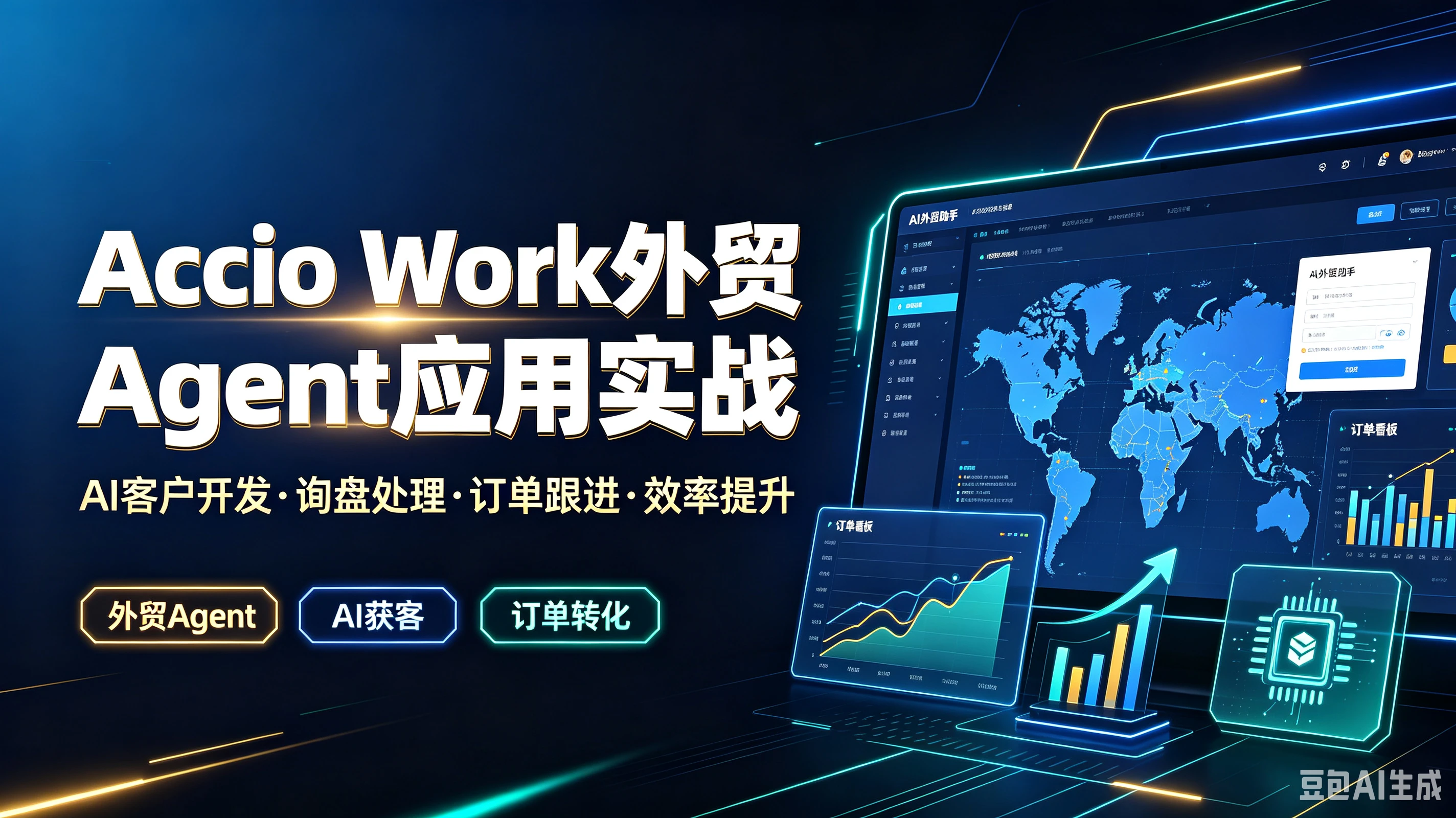 【精】Accio Work外贸Agent应用实战、AI客户开发·询盘处理·订单跟进·效率提升外贸AgentAI获客订单转化-程拾网络