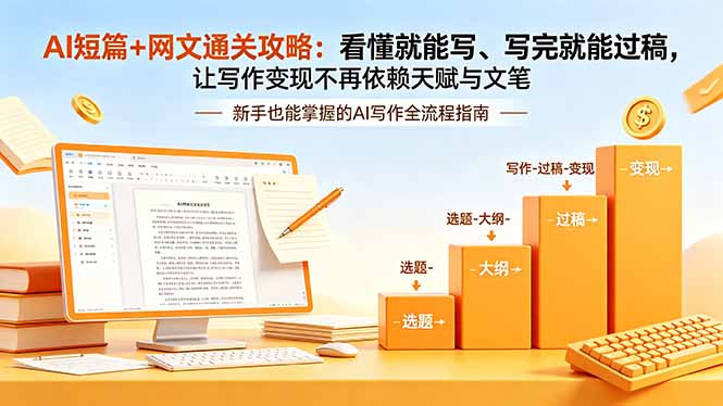 AI短篇+网文通关攻略-更新：看懂就能写、写完就能过稿，让写作变现不再依赖天赋与文笔-程拾网络