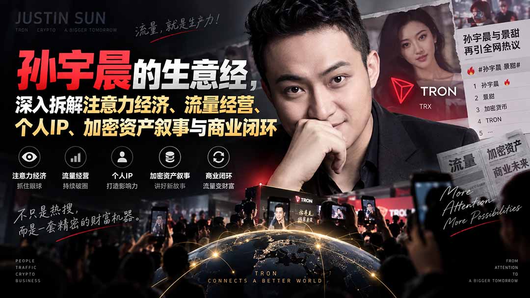 某星球精华文章——孙宇晨的生意经，深入拆解注意力经济、流量经营、个人IP、加密资产叙事与商业闭环-程拾网络