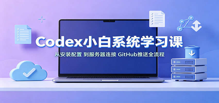 Codex小白系统学习课：小从安装配置，到服务器连接、GitHub推送全流程-程拾网络