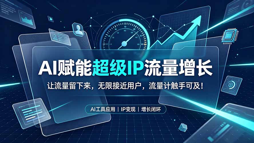 AI赋能超级IP流量增长：让流量留下来，无限接近用户，流量计触手可及！-程拾网络