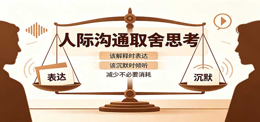 人际沟通取舍思考:分清解释与沉默边界,拿捏职场生活沟通分寸减少情绪内耗-程拾网络