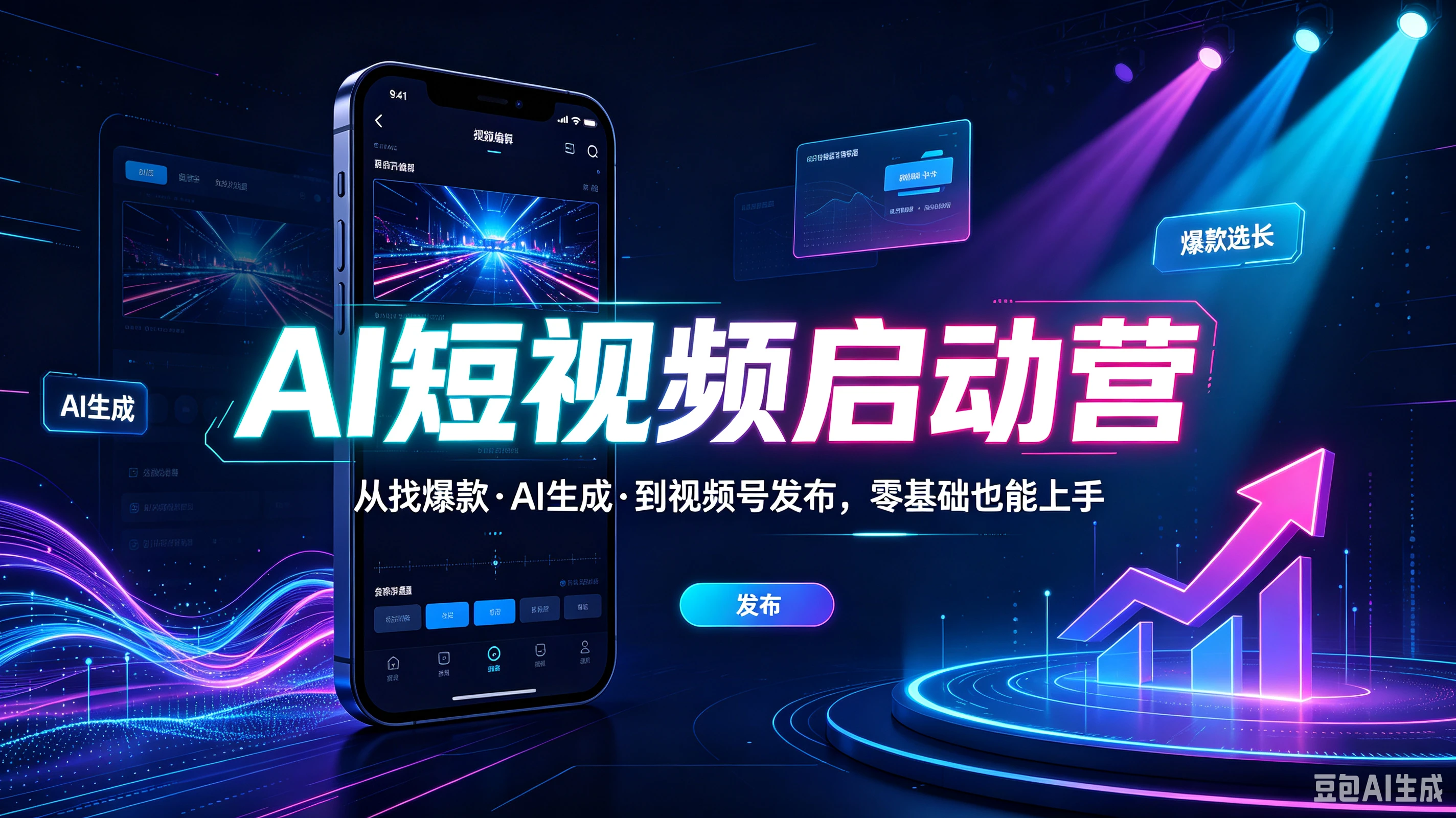 【精】AI短视频启动营，从找爆款·AI生成·到视频号发布，零基础也能上手-程拾网络