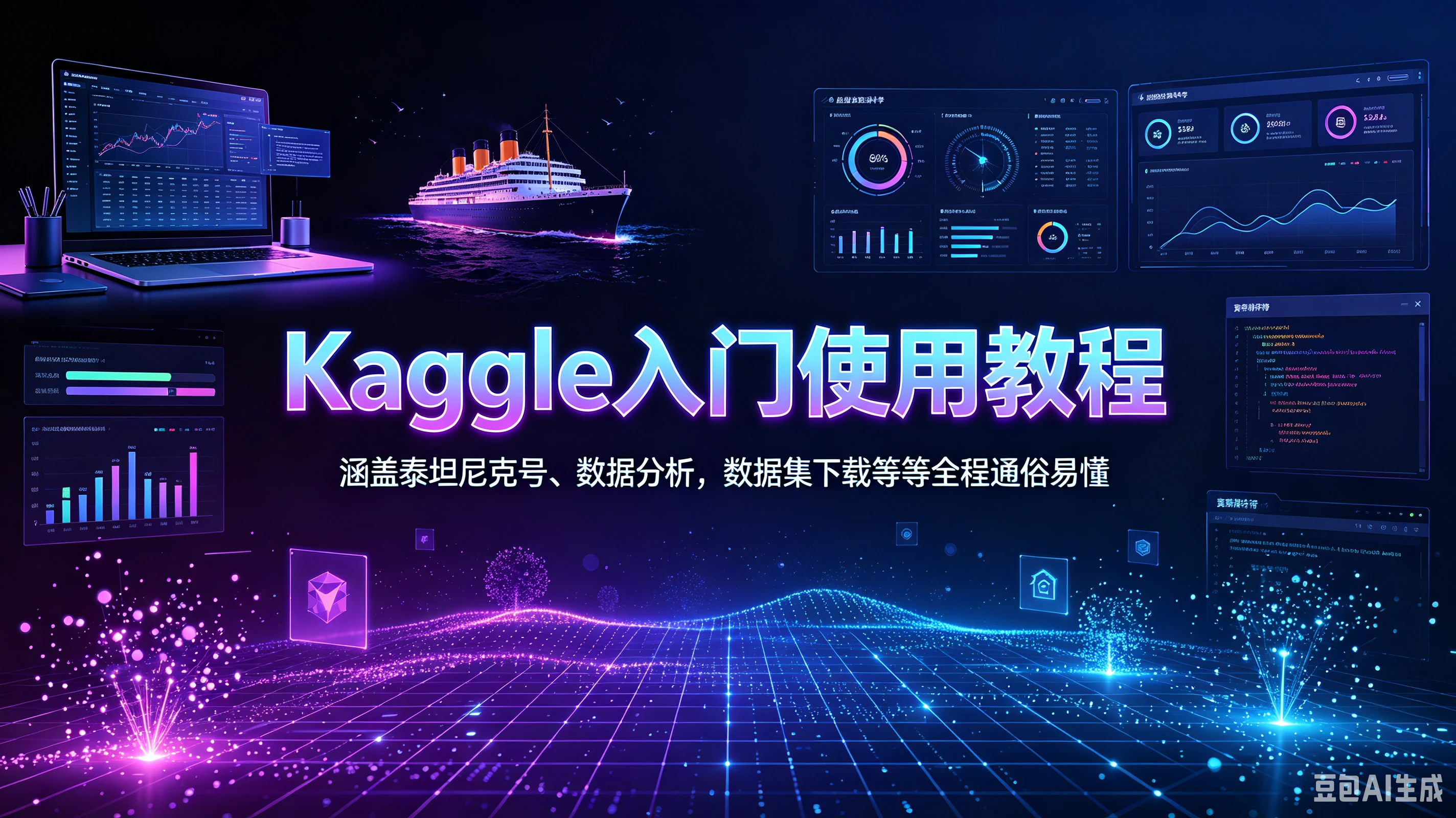 【精】Kaggle入门使用教程,涵盖泰坦尼克号、数据分析,数据集下载等等全程通俗易懂-程拾网络